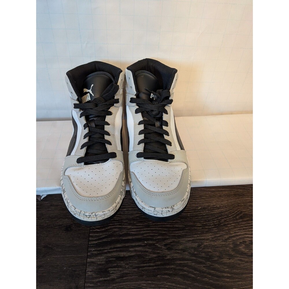 Puma Rebound Layup Atypical High Top / Size: 10.5 / White, Black, Gray, Violet